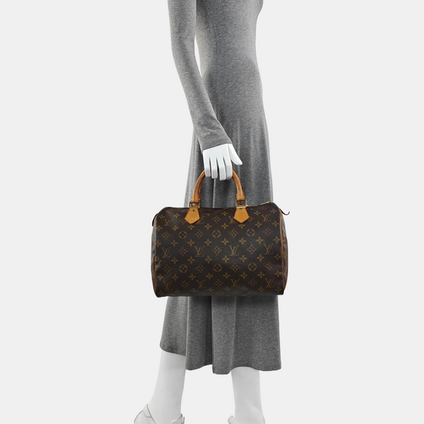 SPEEDY 30 Monogram Coated Canvas Brown