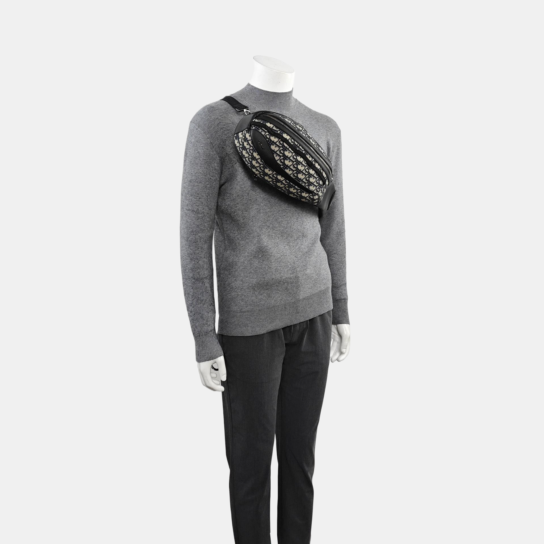 Issimo Double Saddle Oblique Canvas Gray