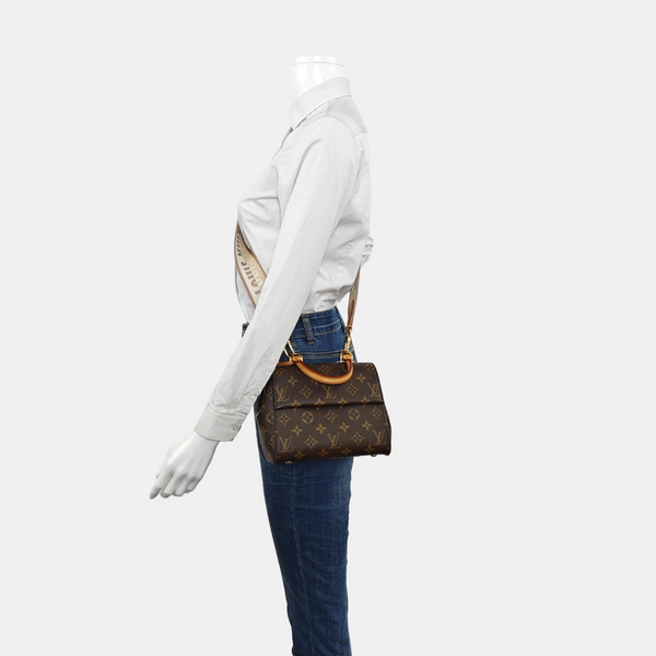 CLUNY PM Monogram Coated Canvas Brown