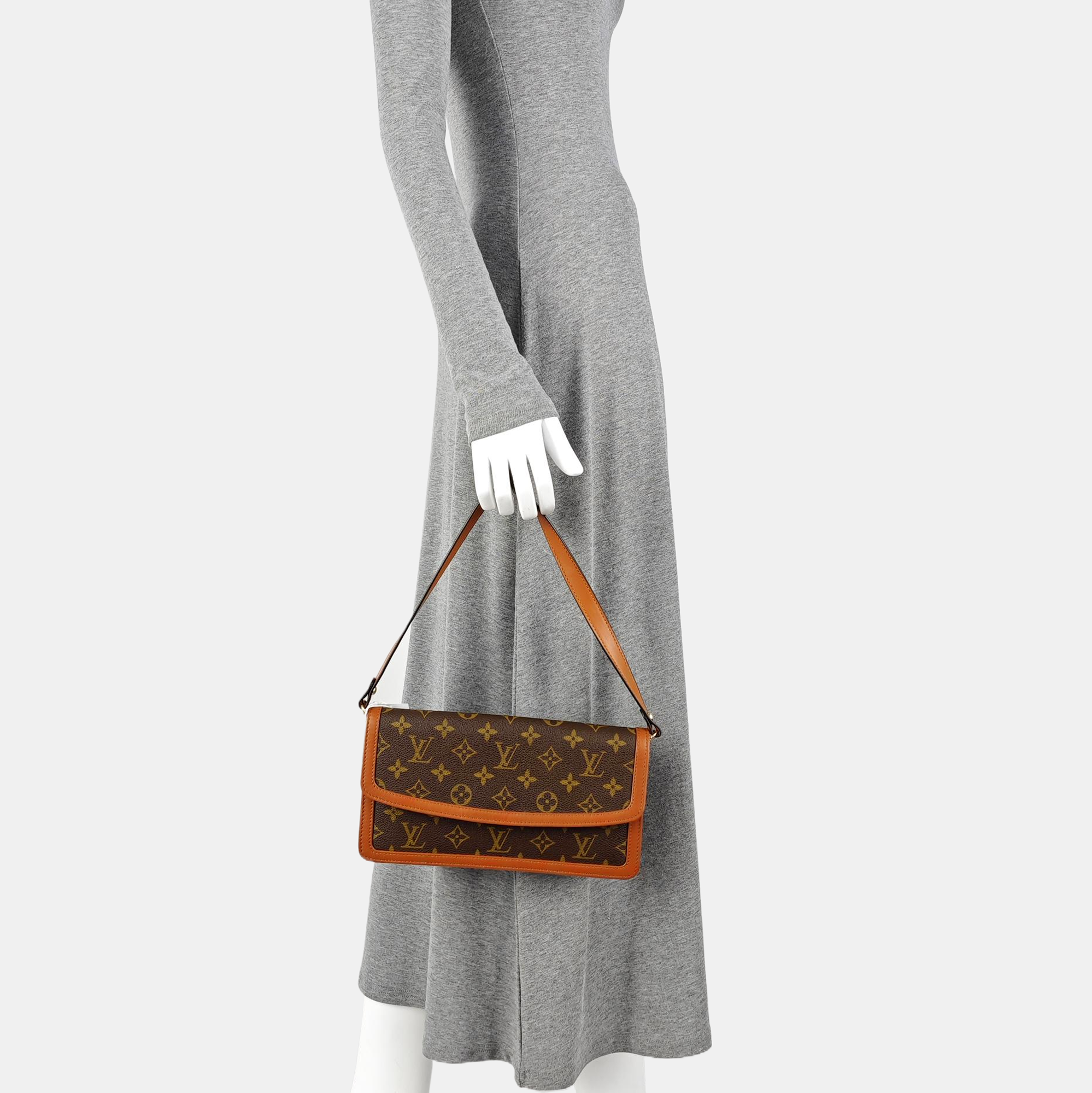 DAME Monogram Coated Canvas Brown