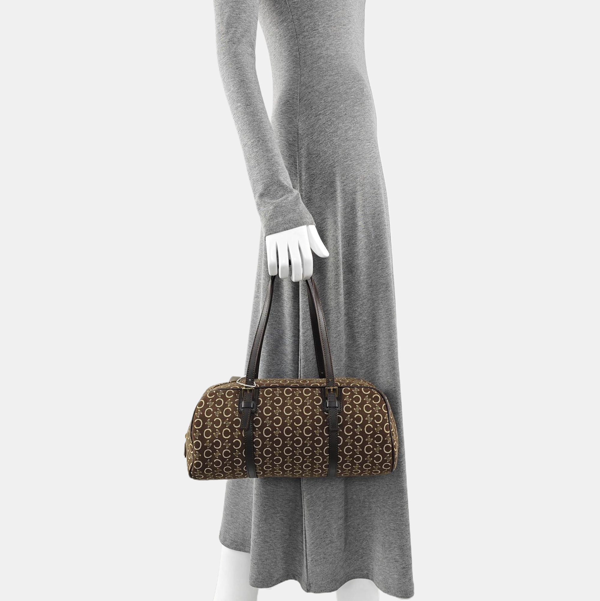 Canvas Top Handle Bag Brown