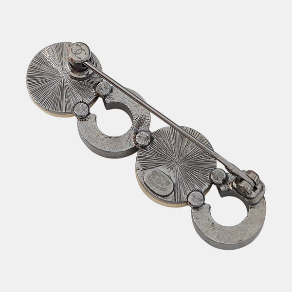 Metal Gray Brooch