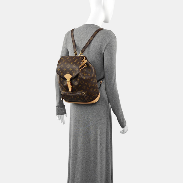MONTSOURIS MM Monogram Coated Canvas Brown