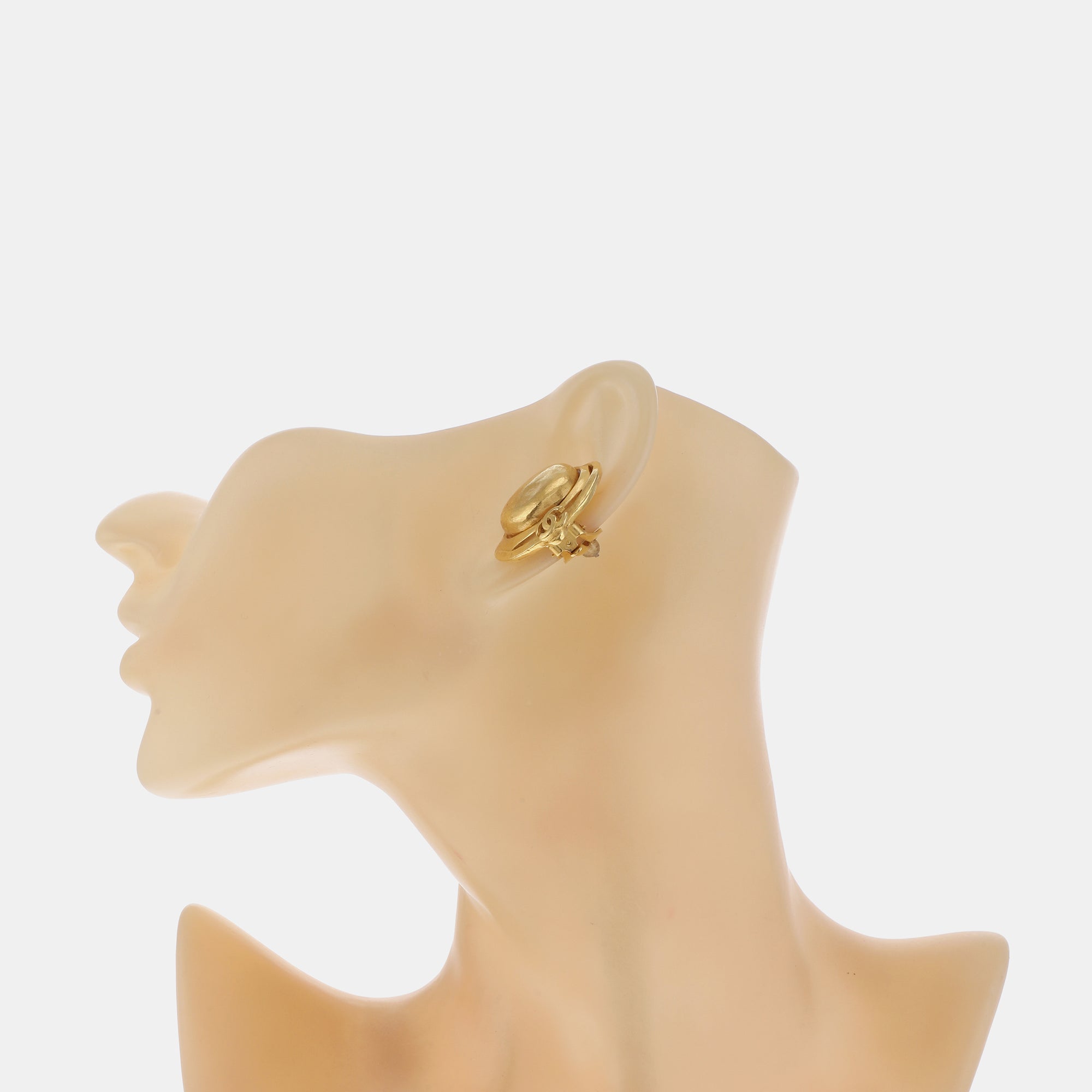 Metal Gold Clip On Earrings