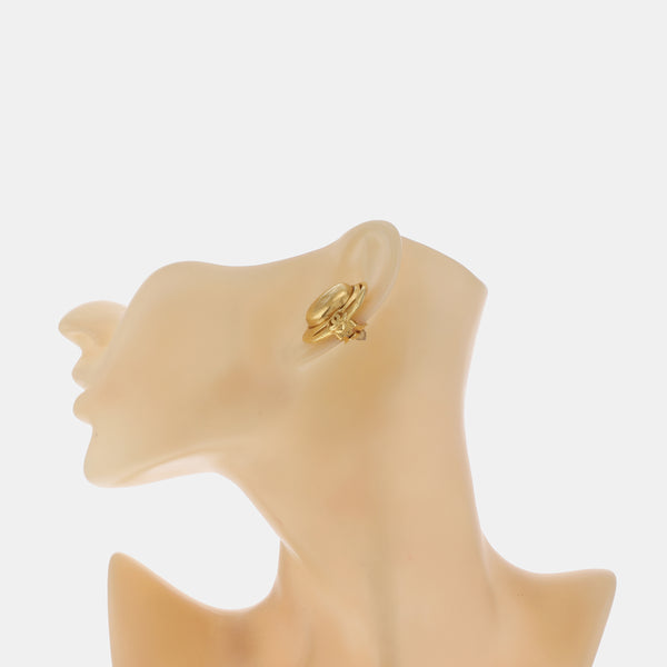 Metal Gold Clip On Earrings