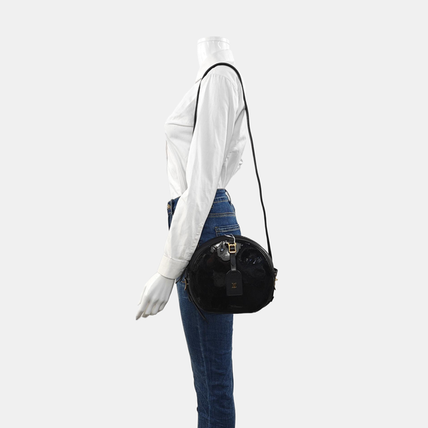 BOITE CHAPEAU MM Patent Leather Black
