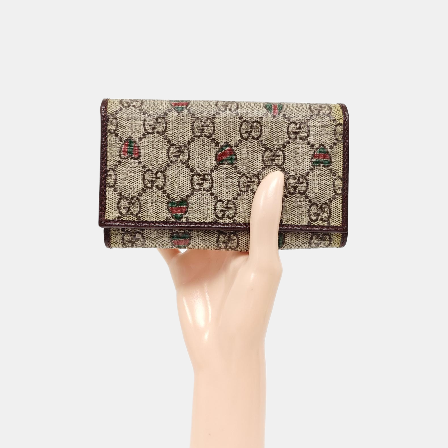 Monogram Coated Canvas Wallet Beige