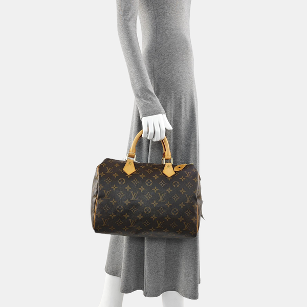 SPEEDY 30 Monogram Coated Canvas Brown
