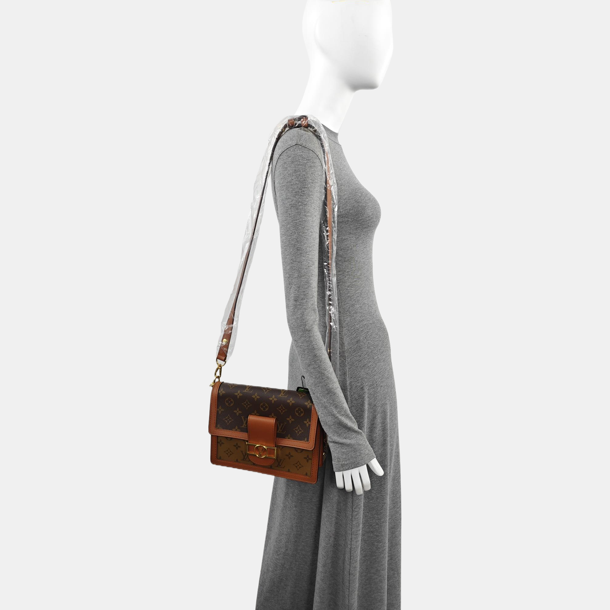DAUPHINE MM Monogram Coated Canvas Brown