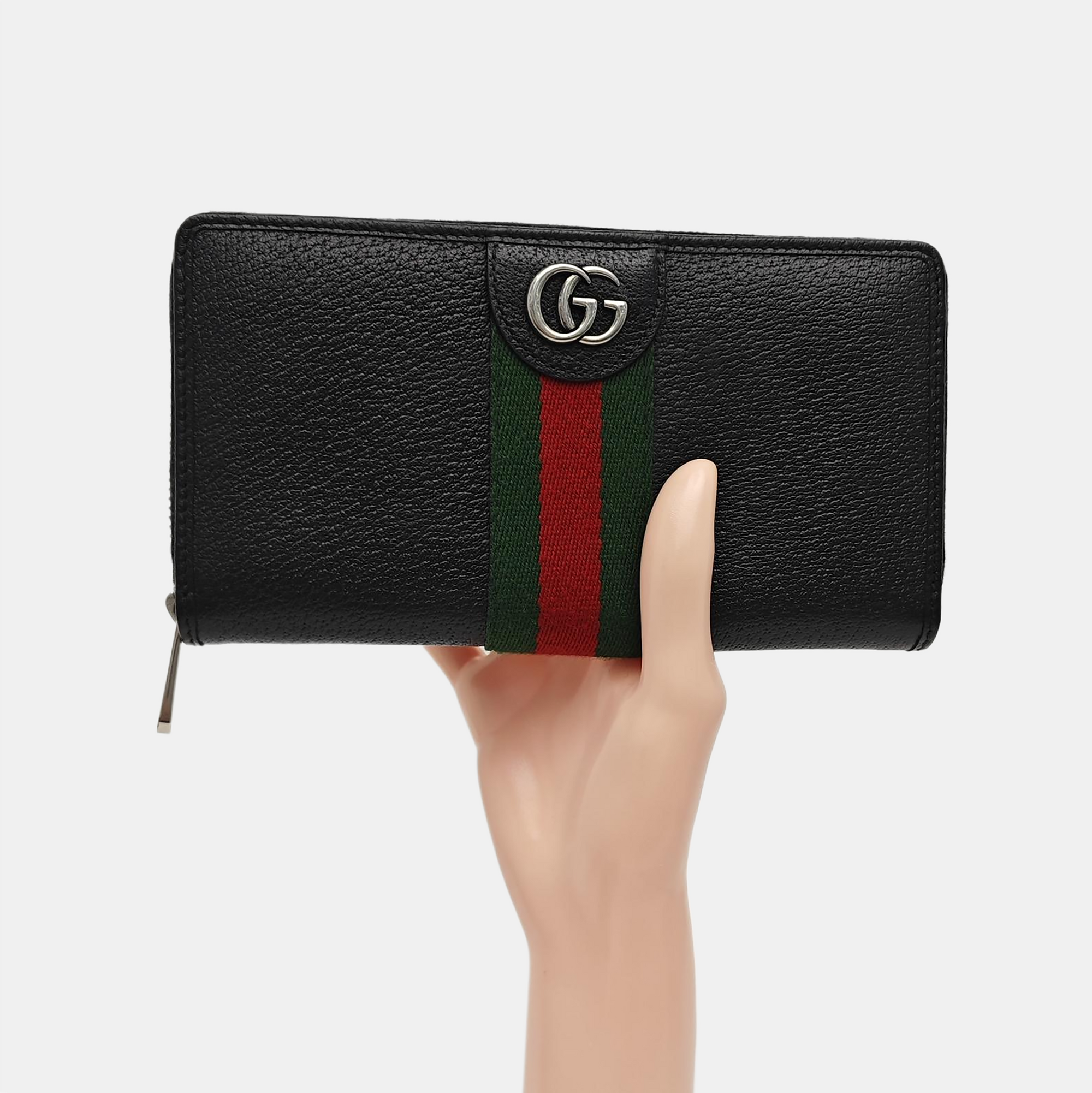 Ophidia Mini Calfskin Black Wallet