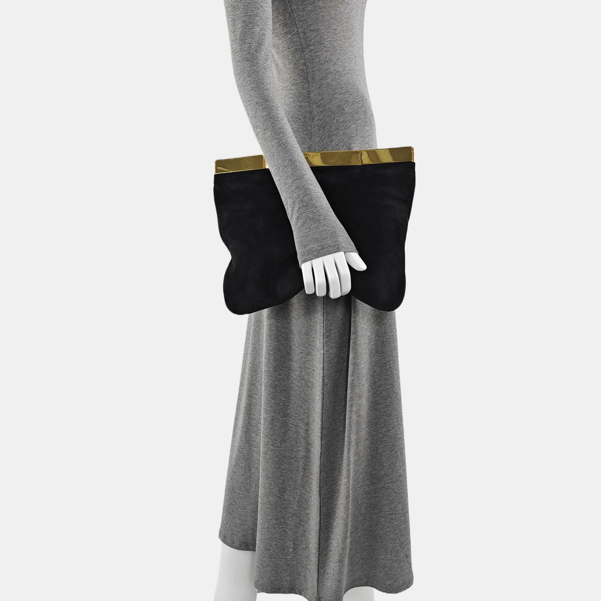 Suede Clutch Black