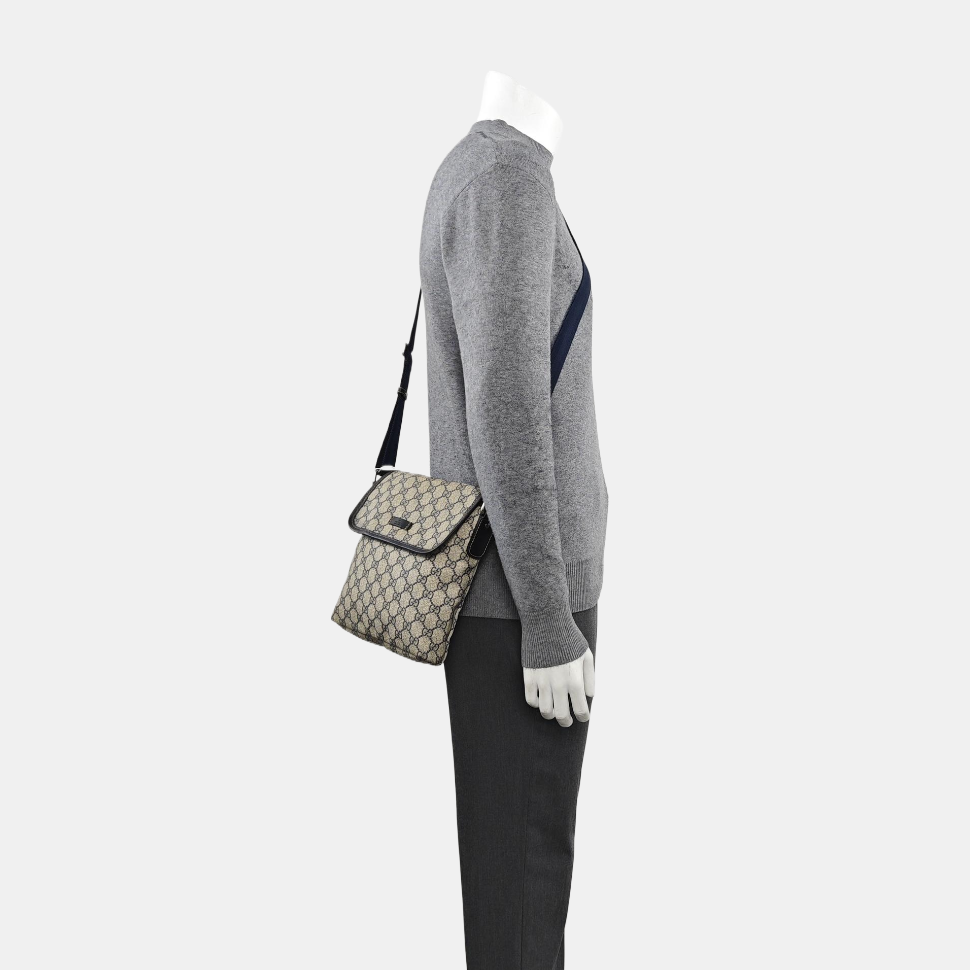 Monogram Coated Canvas Shoulder Bag Beige
