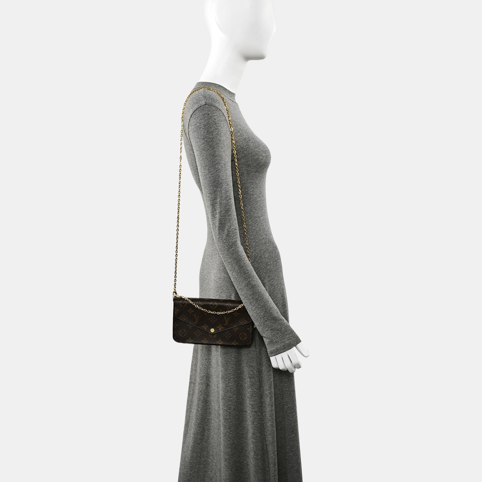 FÉLICIE Monogram Coated Canvas Brown