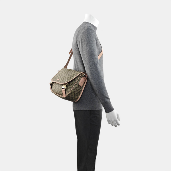 Monogram Coated Canvas Shoulder Bag Beige