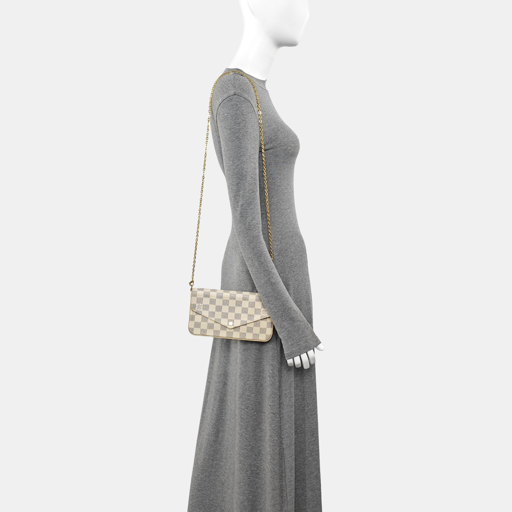 FÉLICIE Damier Azur Coated Canvas White
