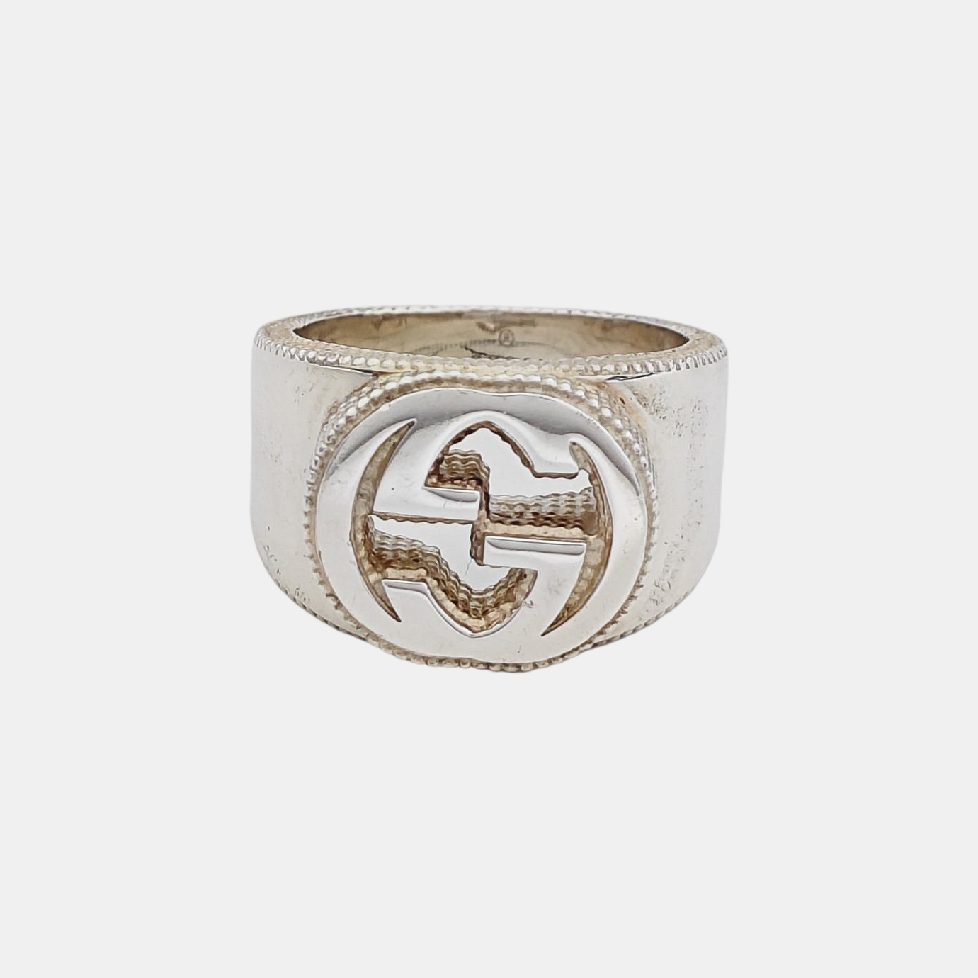 Interlocking G 925 Sterling Silver Ring HK 21