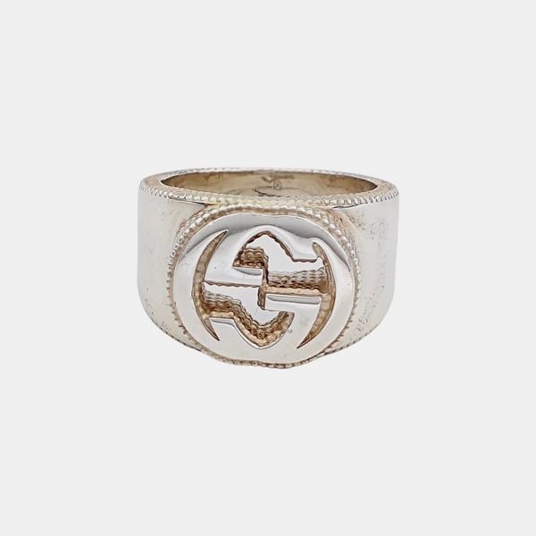 Interlocking G 925 Sterling Silver Ring HK 21