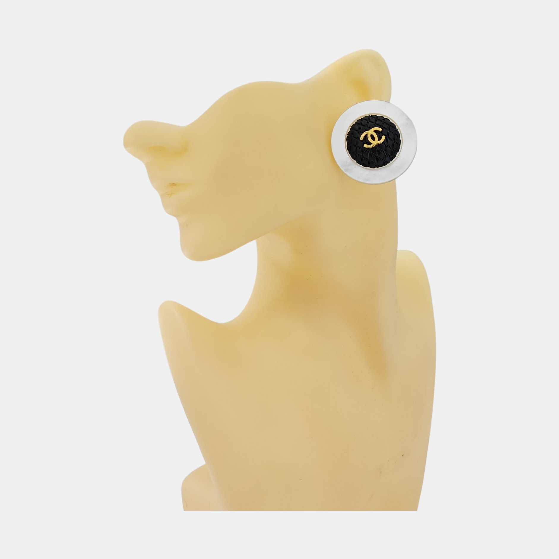 Metal Black Clip On Earrings