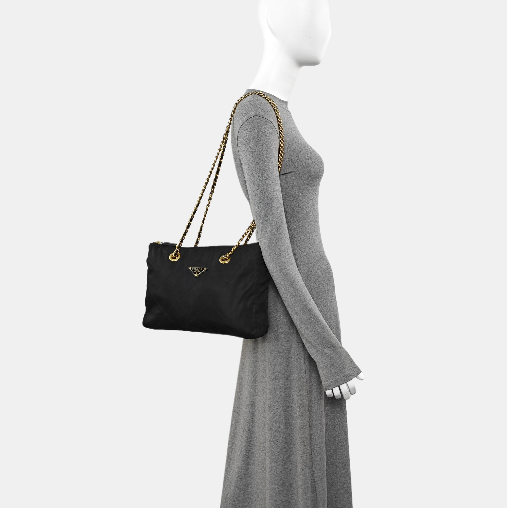 Re-Edition 1995 Chaîne Quilted Nylon Black
