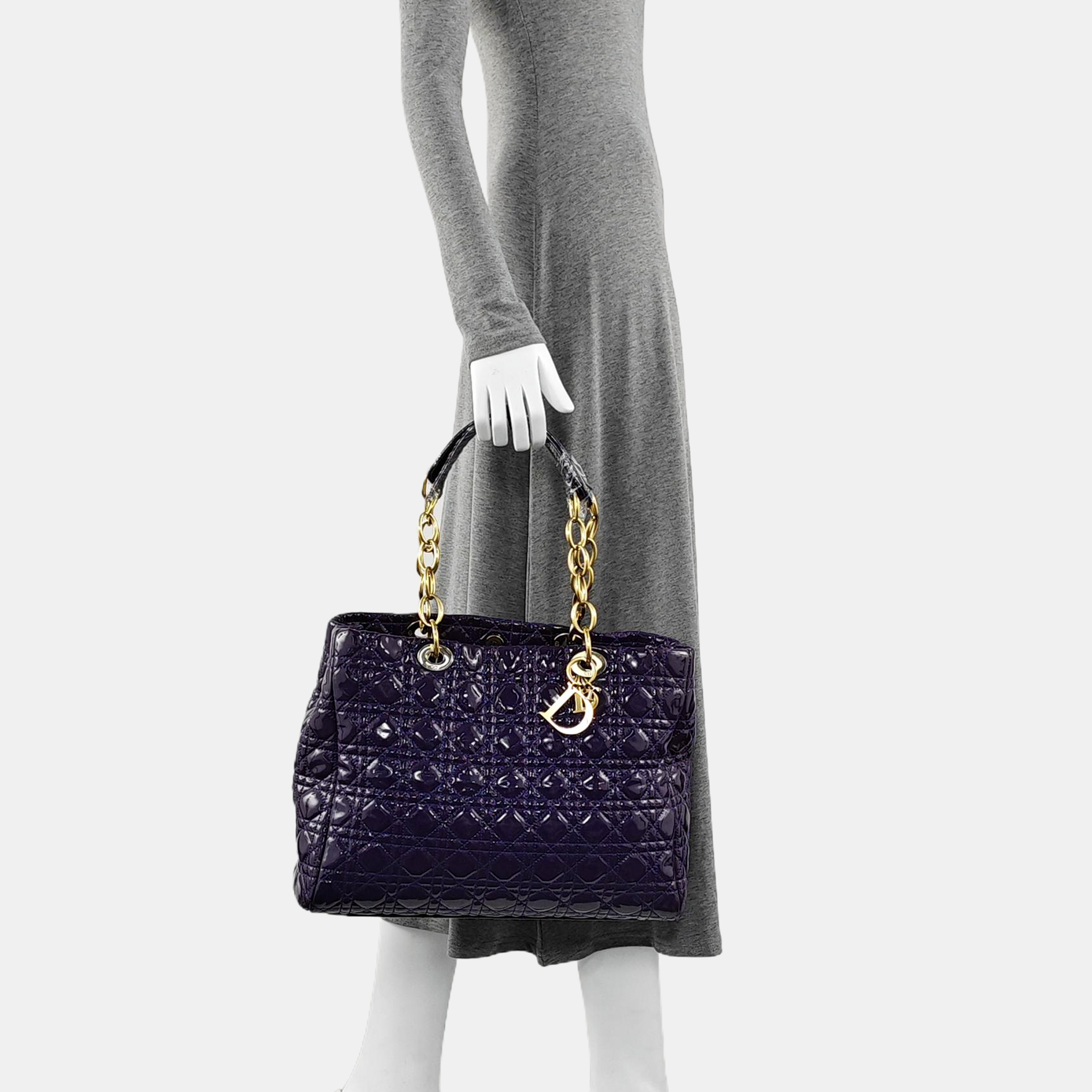 Dior Soft Cannage Patent Leather Purple