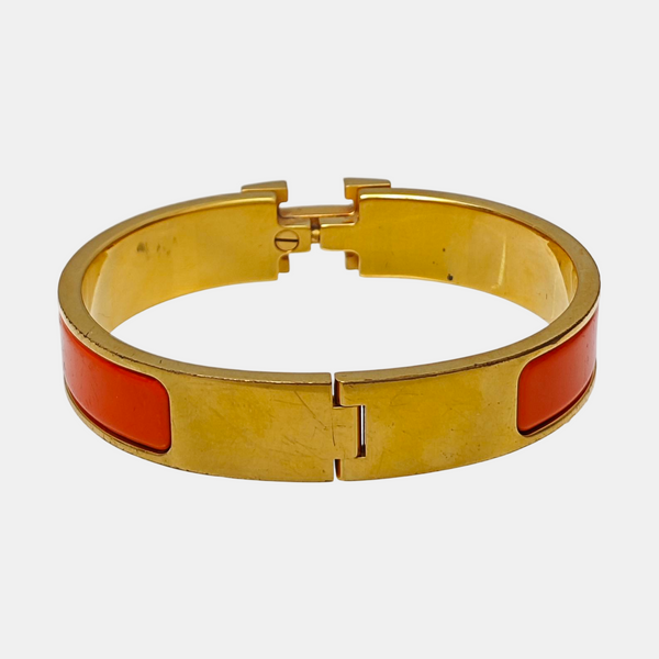 Clic H Metal Orange Bangle
