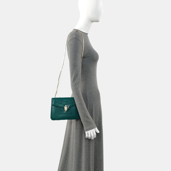 SERPENTI FOREVER Small Calfskin Green