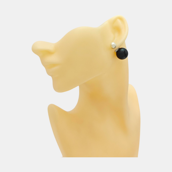 Dior Tribales Metal Black Stud Earrings