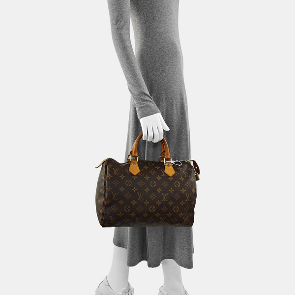 SPEEDY 35 Lona Revestida Monogram Marrón