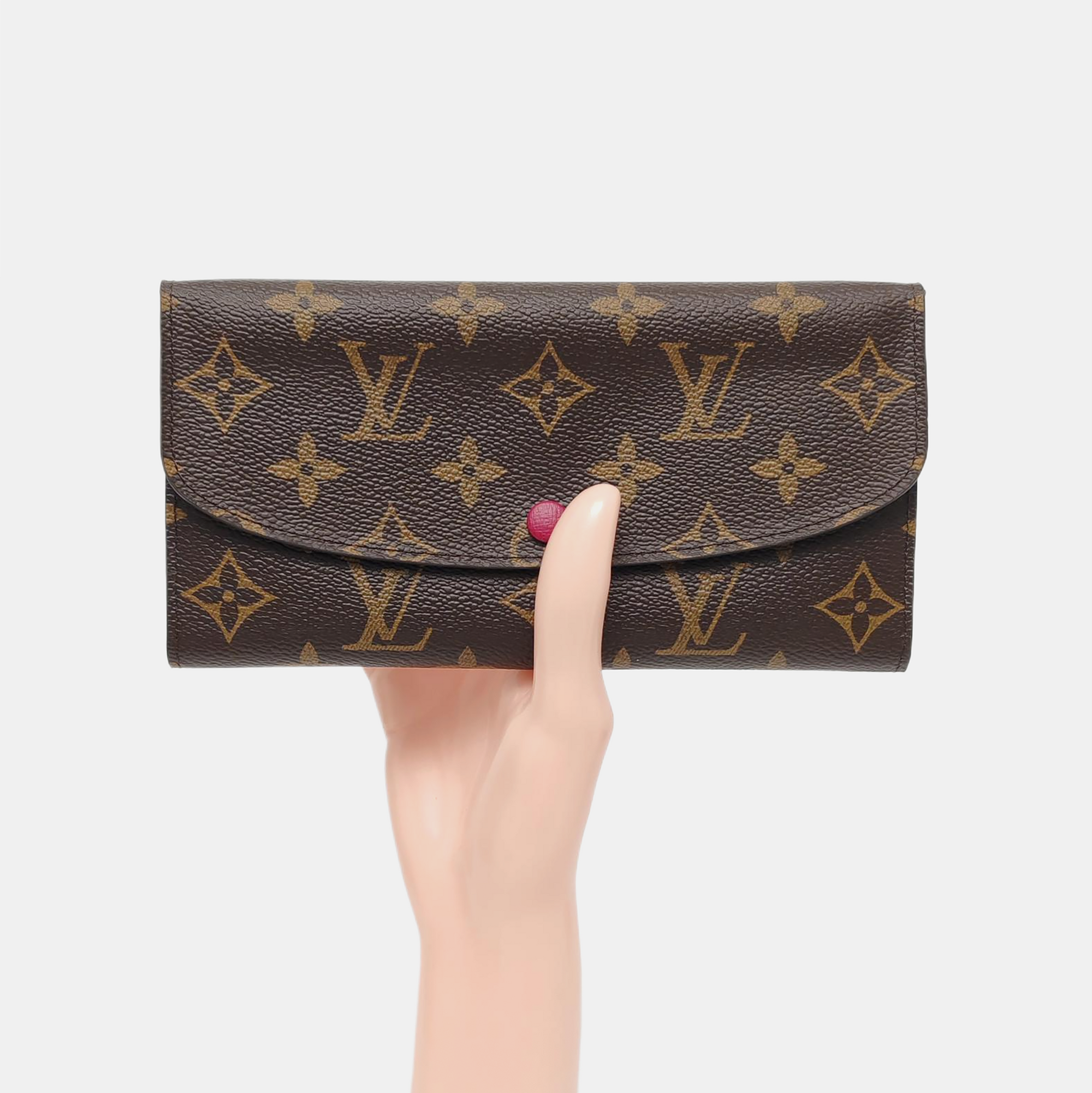 EMILIE Monogram Coated Canvas Brown Wallet
