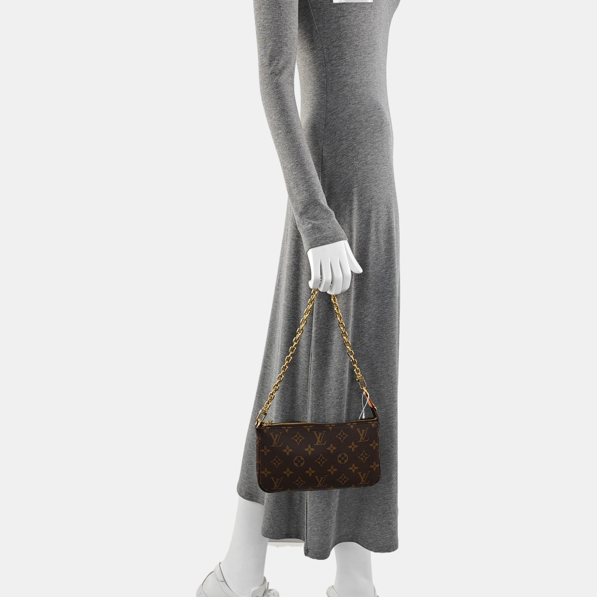 POCHETTE ACCESSOIRES GM Monogram Coated Canvas Brown