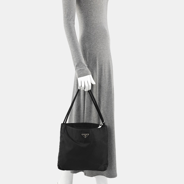 Nylon Tote Bag Black
