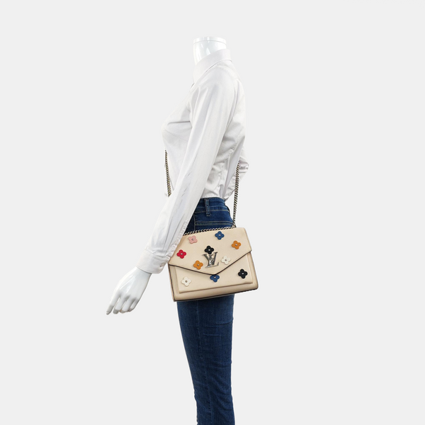 Authenticated pre-owned  LOCKME BB Calfskin Beige - Crossbody Bag at Looply