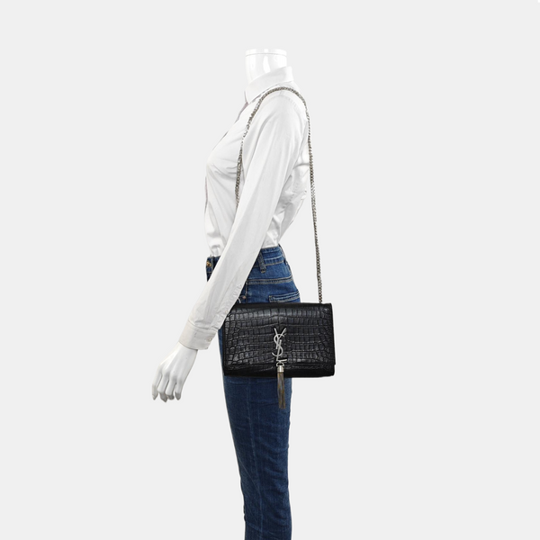 Authenticated pre-owned  KATE Medium Calfskin Black - Crossbody Bag at Looply