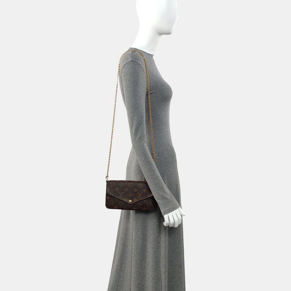 Authenticated pre-owned  FÉLICIE Monogram Coated Canvas Brown - Shoulder Bag at Looply