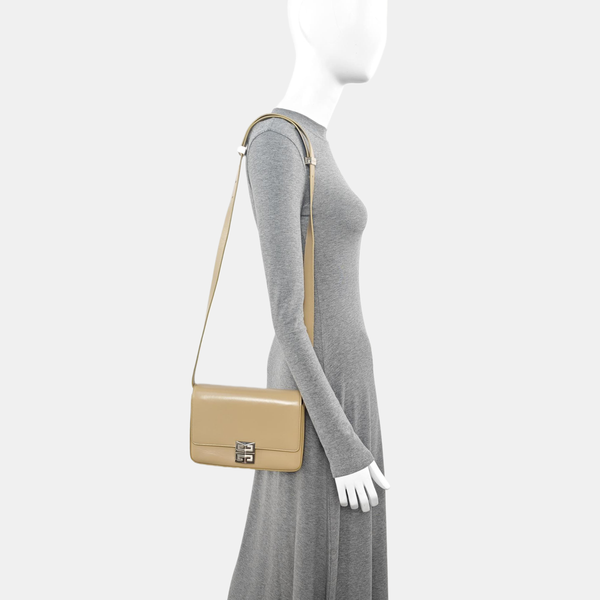 Calfskin Shoulder Bag Medium Beige