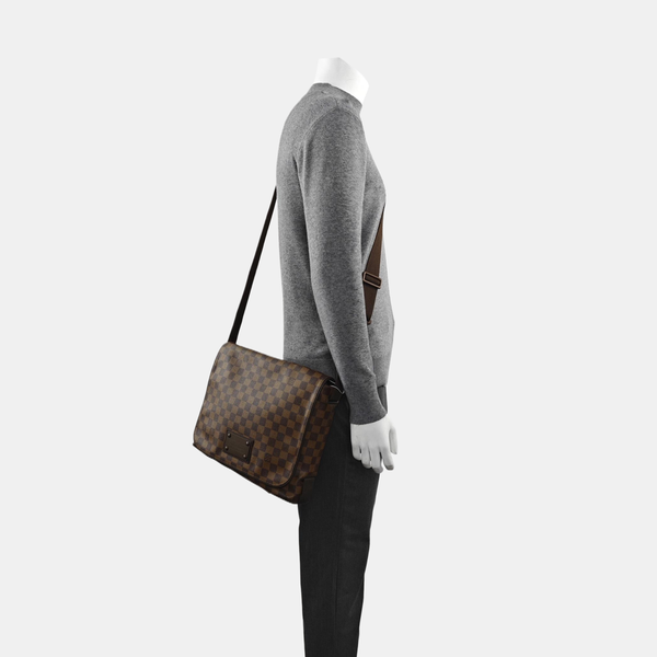 BROOKLYN Damier Ebene Coated Canvas Brown