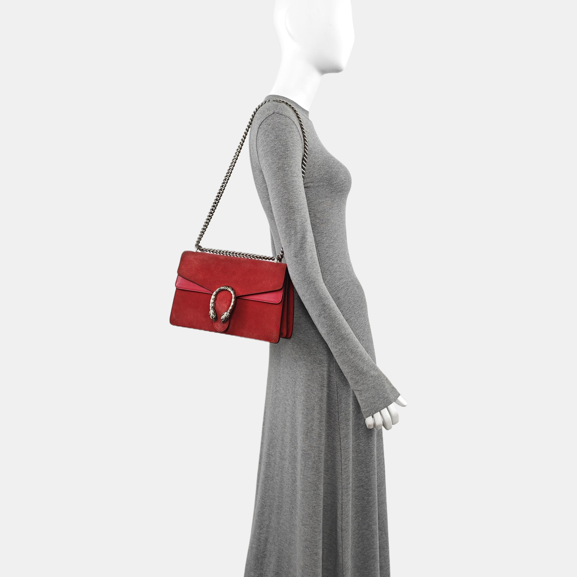 Dionysus Small Suede Red