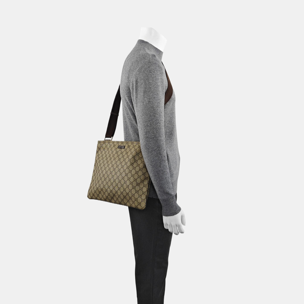 Monogram Coated Canvas Shoulder Bag Black