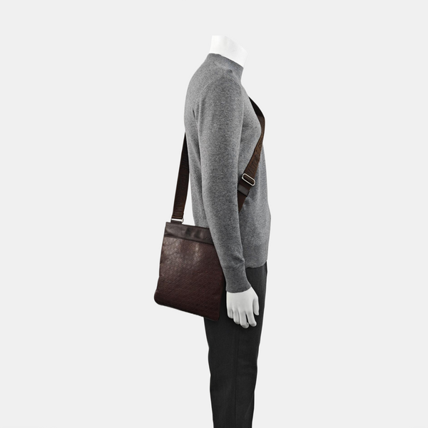 Calfskin Crossbody Bag Brown