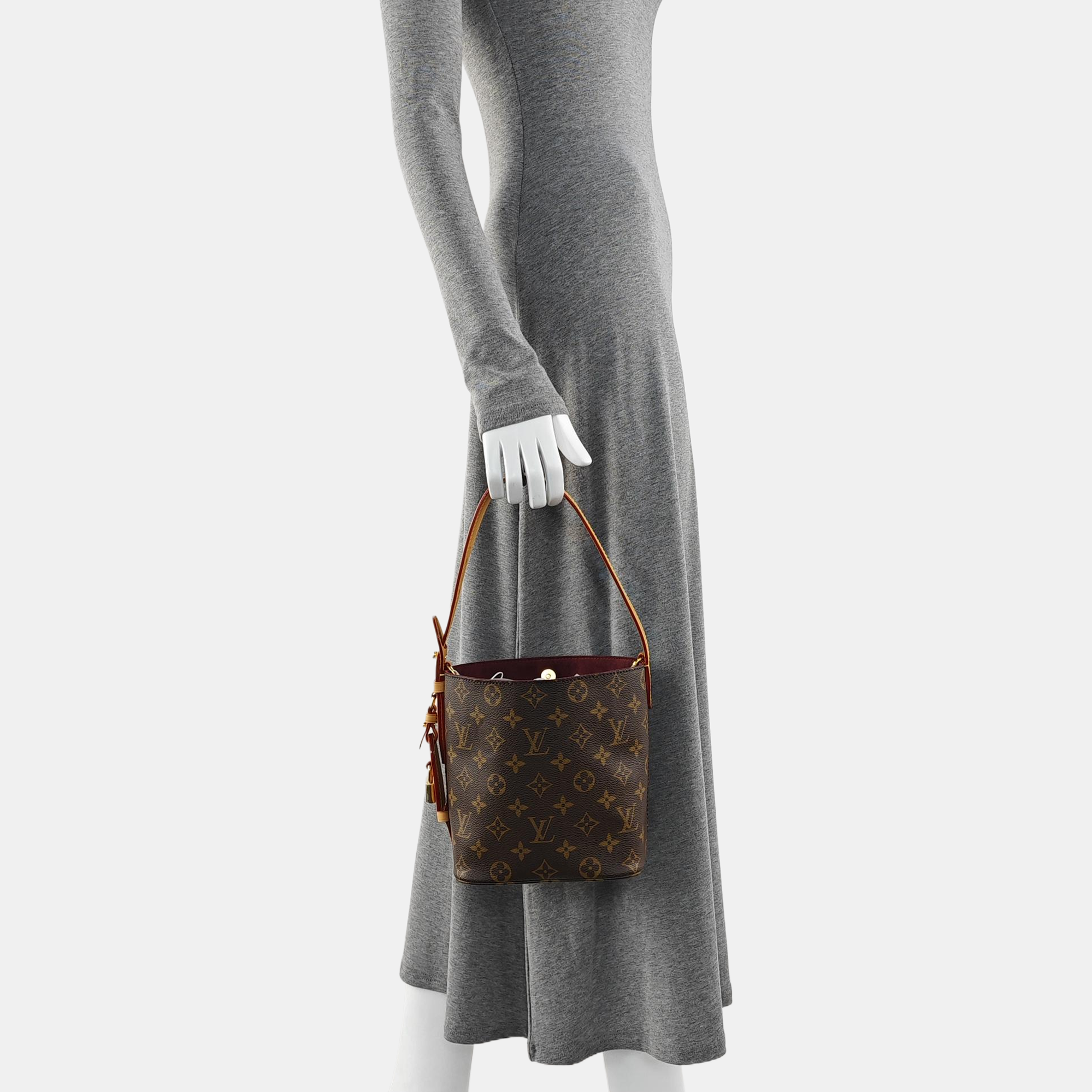 ALL IN BB Monogram Coated Canvas Brown
