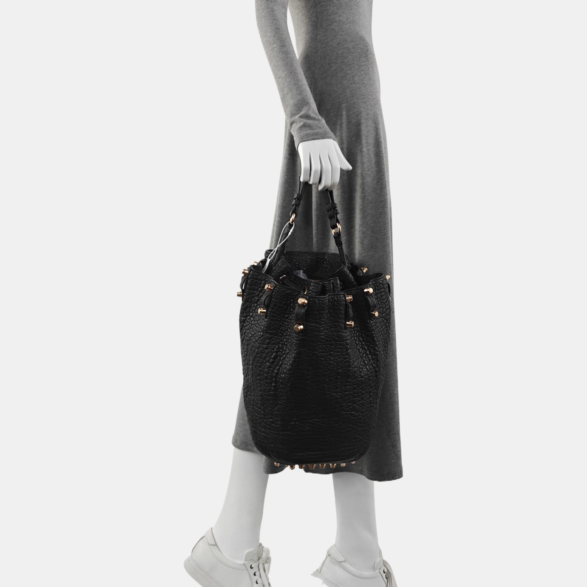 Calfskin Bucket Bag Black