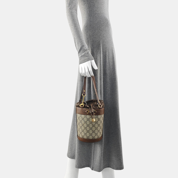 Horsebit 1955 Small Coated Canvas Beige