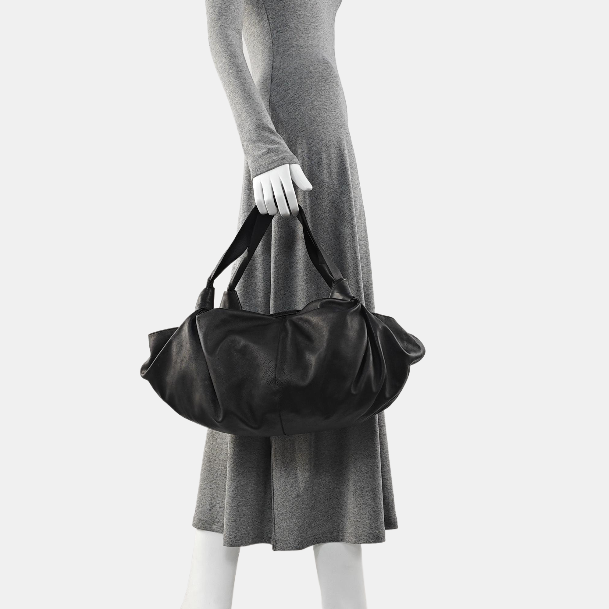 Calfskin Shoulder Bag Black
