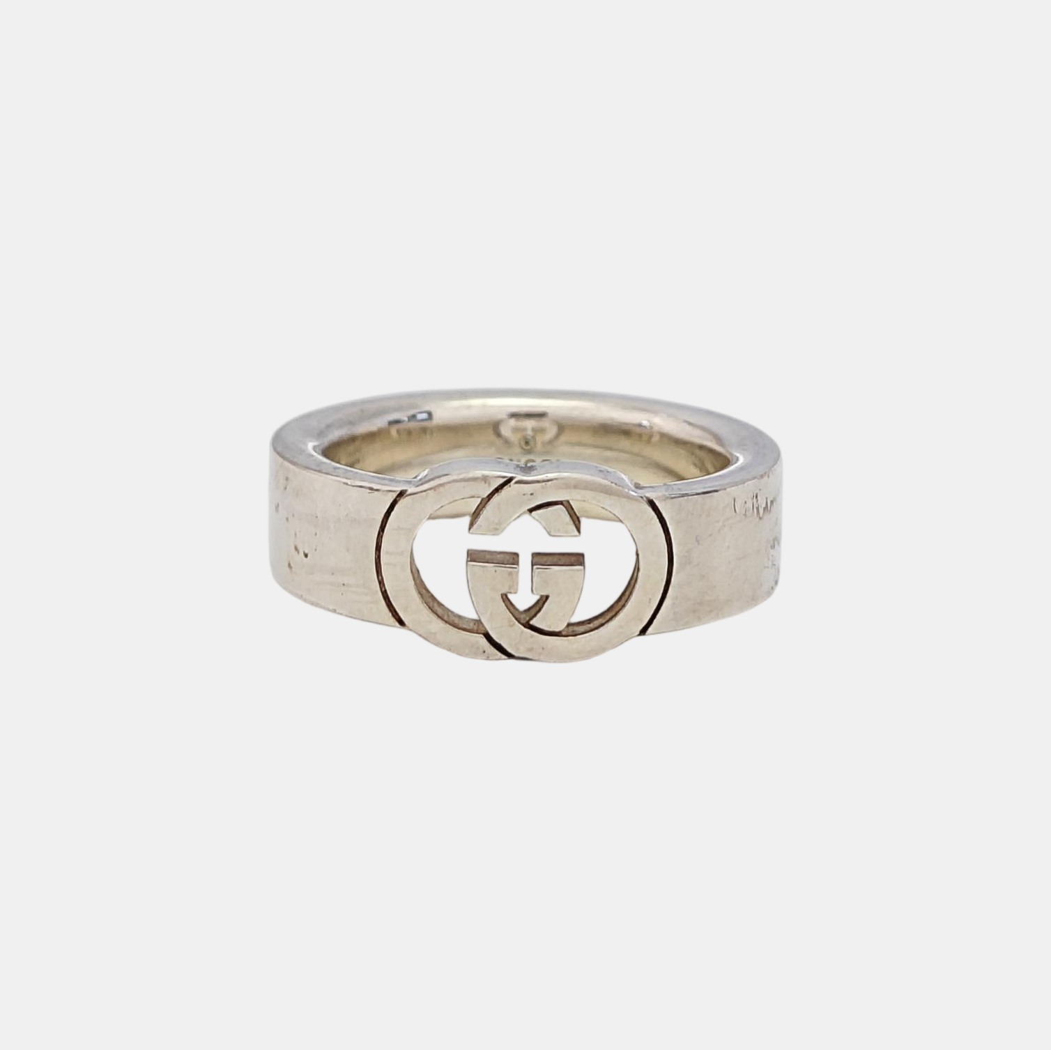 Interlocking G 925 Sterling Silver Ring HK 13