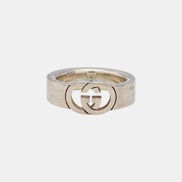 Interlocking G 925 Sterling Silver Ring HK 13