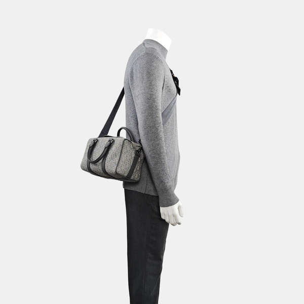 Oblique Canvas Shoulder Bag Gray