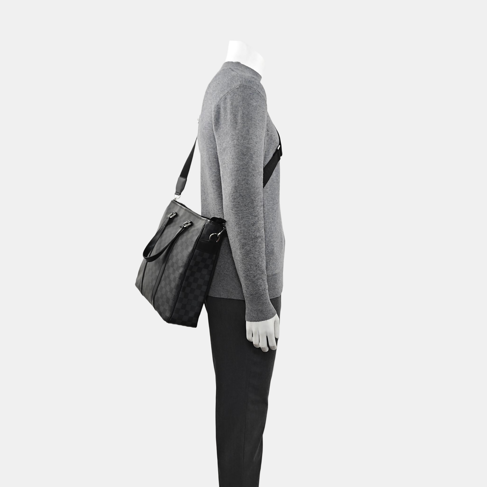 TADAO PM Damier Graphite Coated Canvas Gray