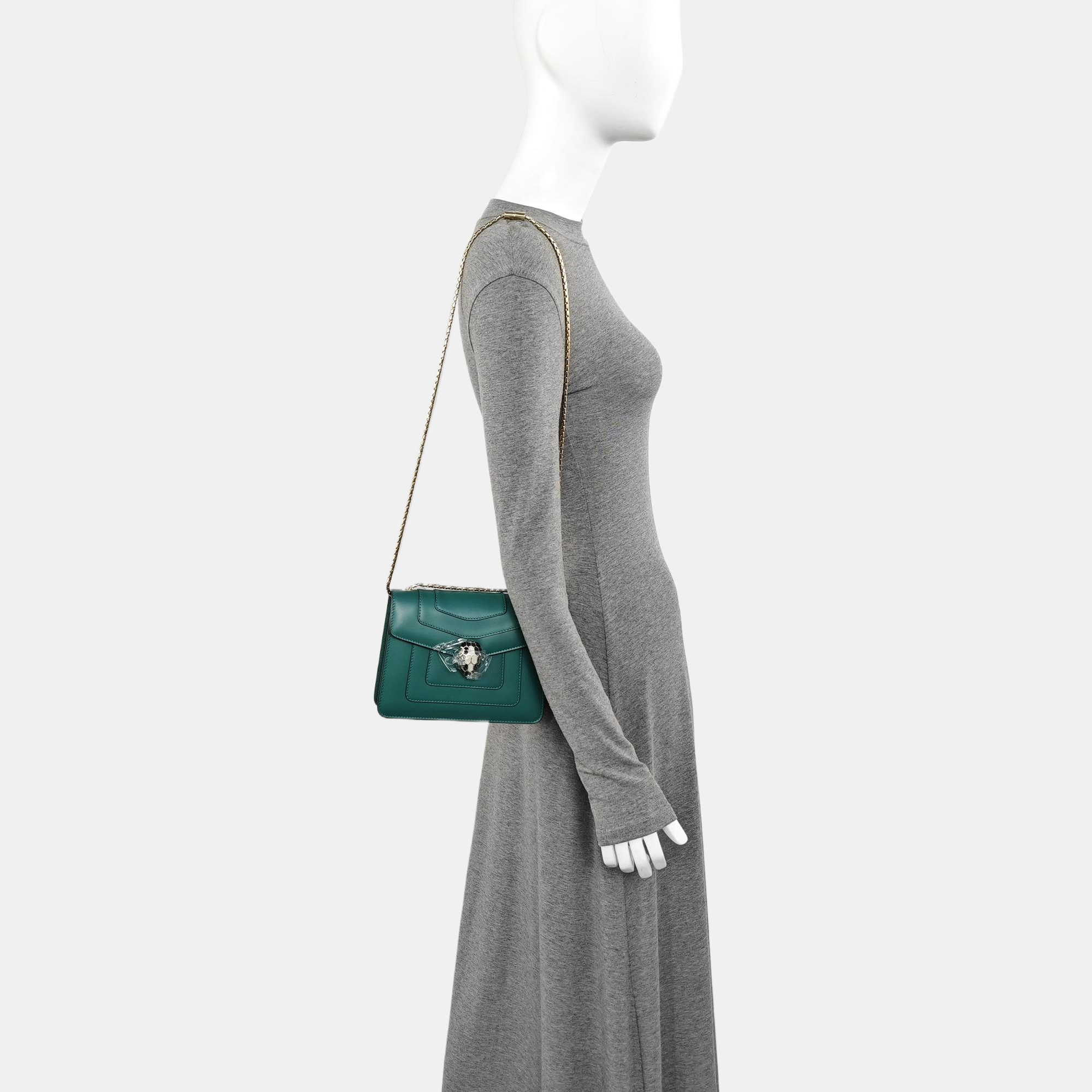 SERPENTI FOREVER Small Calfskin Green