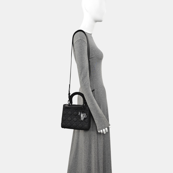 Lady Dior Small Cannage Calfskin Black