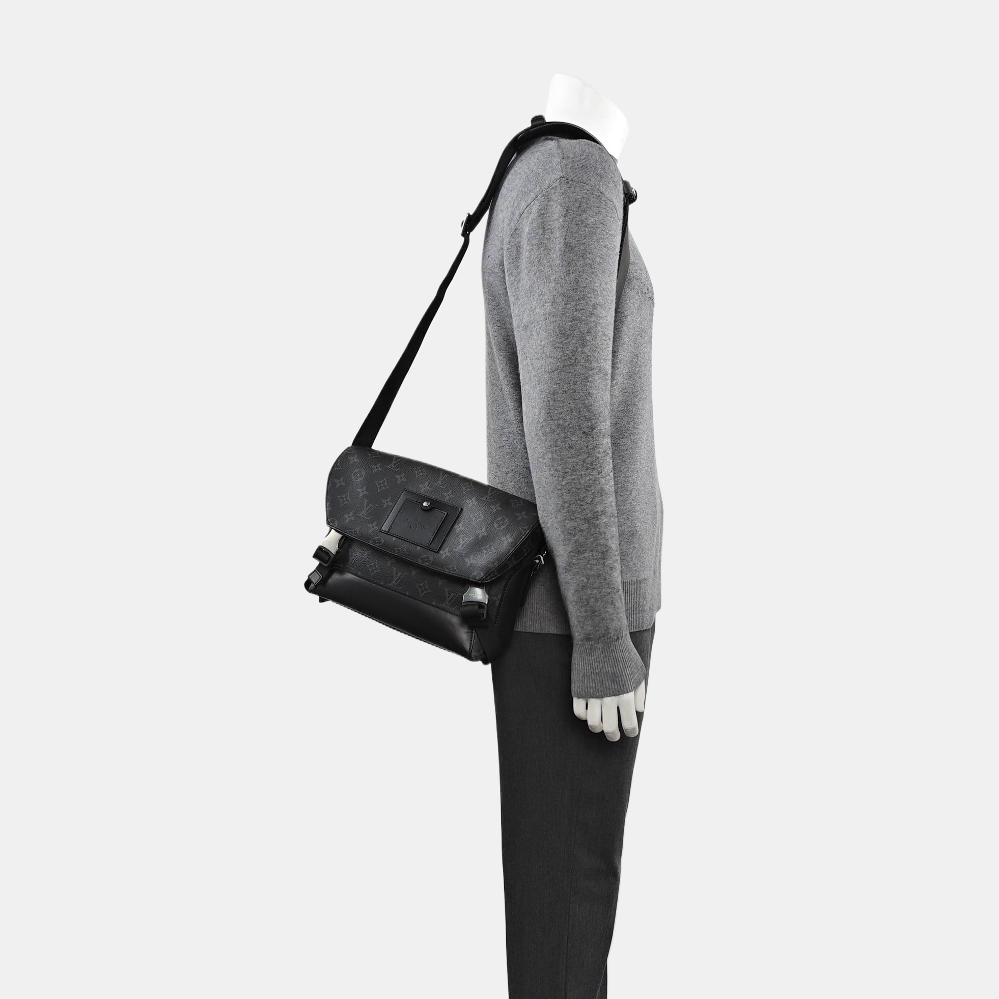 VOYAGER PM Monogram Coated Canvas Black